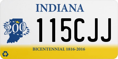 IN license plate 115CJJ