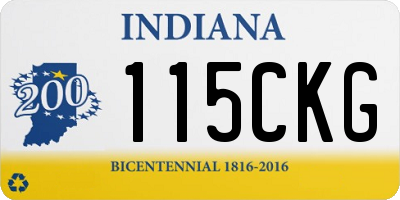 IN license plate 115CKG