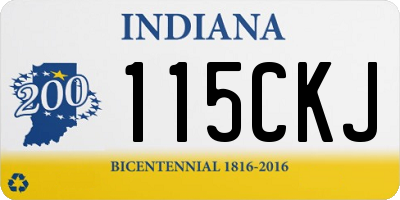 IN license plate 115CKJ