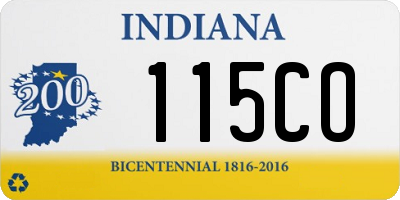 IN license plate 115CO