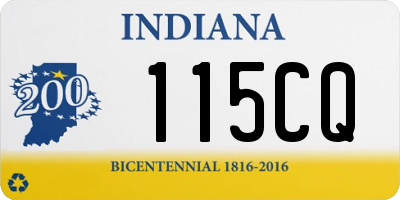 IN license plate 115CQ