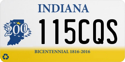 IN license plate 115CQS