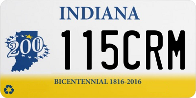 IN license plate 115CRM