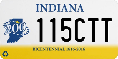 IN license plate 115CTT