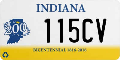 IN license plate 115CV