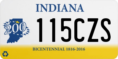 IN license plate 115CZS