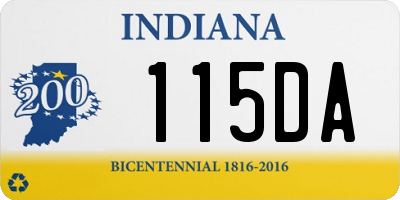 IN license plate 115DA