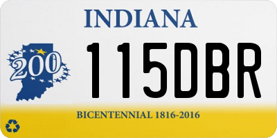 IN license plate 115DBR