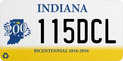 IN license plate 115DCL