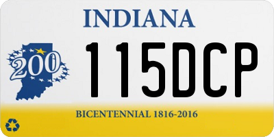 IN license plate 115DCP