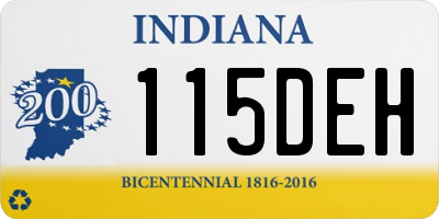 IN license plate 115DEH