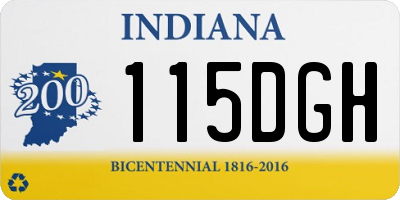 IN license plate 115DGH