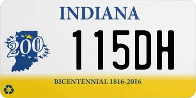 IN license plate 115DH