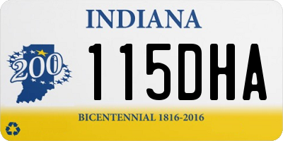 IN license plate 115DHA