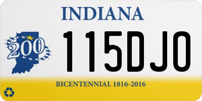 IN license plate 115DJO
