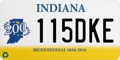 IN license plate 115DKE