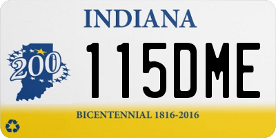 IN license plate 115DME