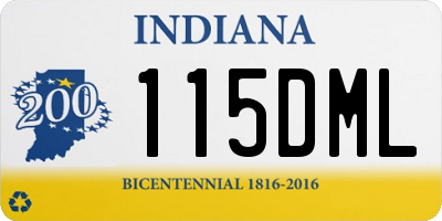 IN license plate 115DML