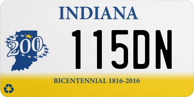 IN license plate 115DN