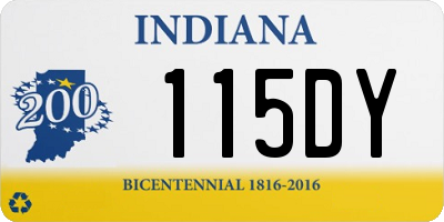 IN license plate 115DY