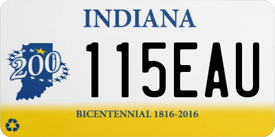IN license plate 115EAU
