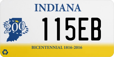 IN license plate 115EB