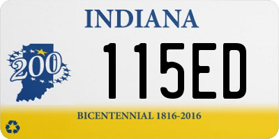 IN license plate 115ED