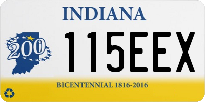 IN license plate 115EEX