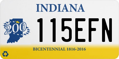 IN license plate 115EFN
