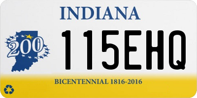 IN license plate 115EHQ