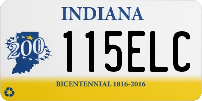 IN license plate 115ELC