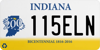 IN license plate 115ELN