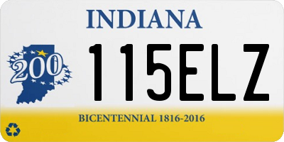 IN license plate 115ELZ