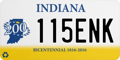 IN license plate 115ENK