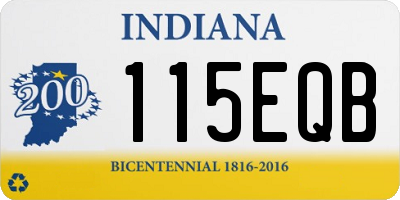 IN license plate 115EQB