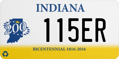 IN license plate 115ER