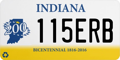 IN license plate 115ERB