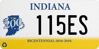 IN license plate 115ES