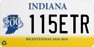 IN license plate 115ETR