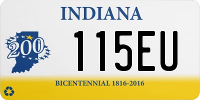 IN license plate 115EU