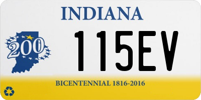 IN license plate 115EV