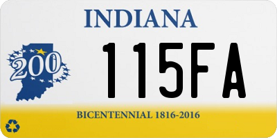IN license plate 115FA