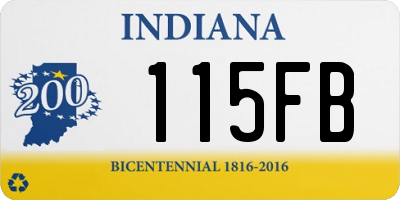 IN license plate 115FB