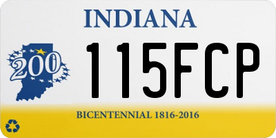 IN license plate 115FCP