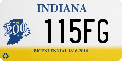 IN license plate 115FG