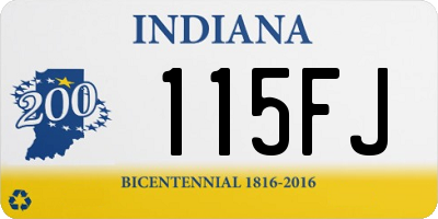 IN license plate 115FJ