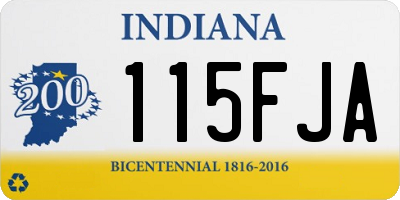 IN license plate 115FJA