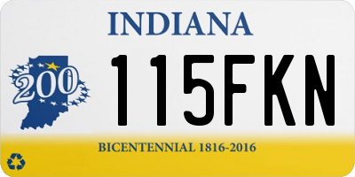 IN license plate 115FKN
