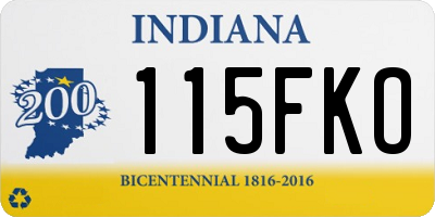 IN license plate 115FKO