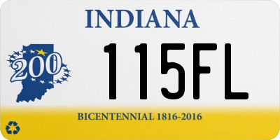 IN license plate 115FL